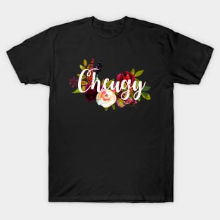 Cheugy Watercolor Floral Design T-Shirt